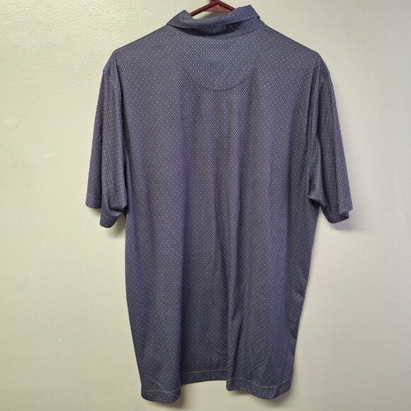 Greg Norman Play Dry Golf Shirt Blue Mens Large Pullover Button Collar Shark - Picture 2 of 8